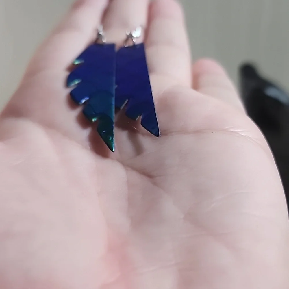 Green Leaf Earrings